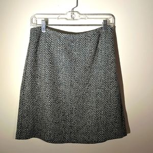 Blue tweed A-line skirt